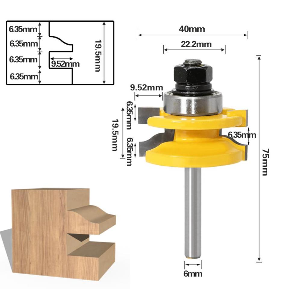 Kit Fresas de 6mm para Tupia – RouterMax - Imagem 5