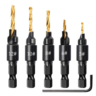 Brocas Para Fazer Cavilha + Escareador + Gabarito + Serrote de Brinde - Imagem 5