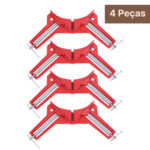 Kit de 4 Grampos de ângulo 90 graus