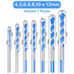 Jogo de 7 Brocas Multimateriais - ImpactDrill®