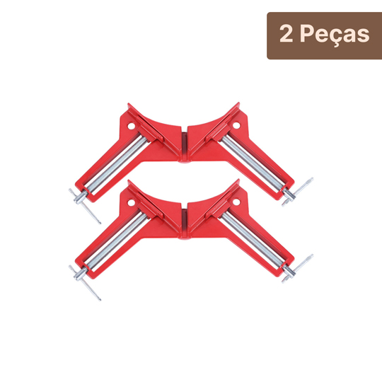 Kit de 2 Grampos de ângulo 90 graus
