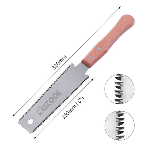 Kit 2 Serrotes Japonês Ryoba Duplo Dente 150mm + 250mm - Ruitool Akada - Imagem 5