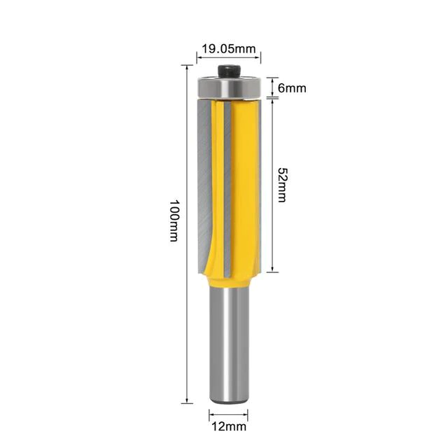 Fresa Reta para Tupia Haste 12mm com Rolamento – StraiRouter - Imagem 2