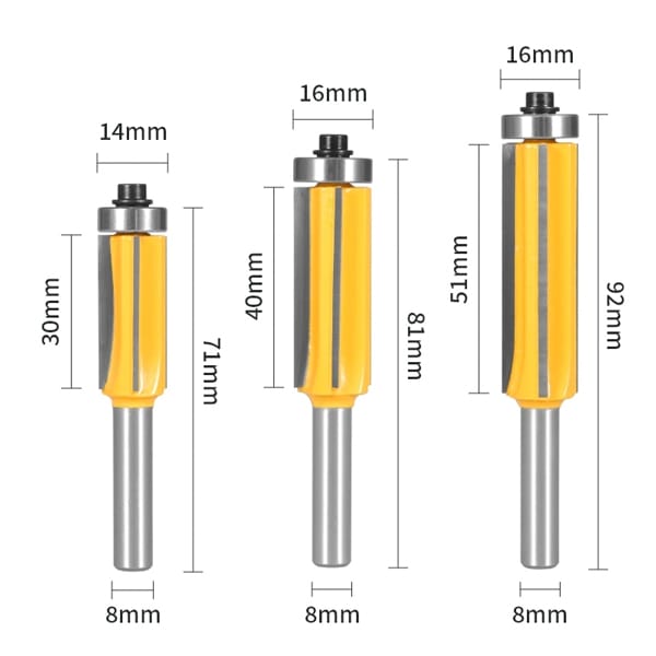 Kit Fresas Retas 8mm com Rolamento – RouterSmall - Imagem 4
