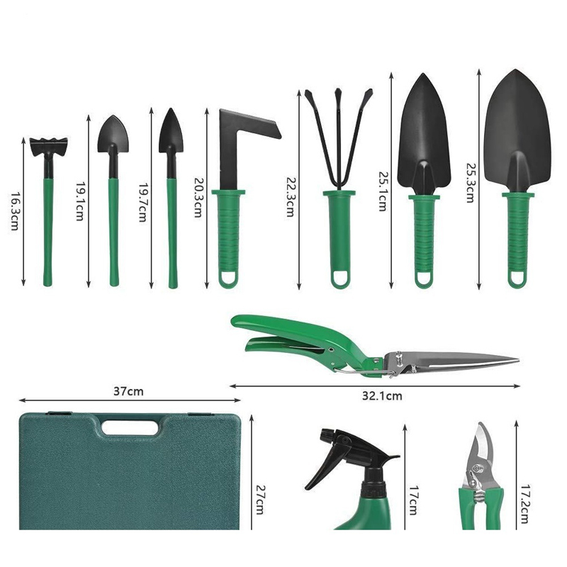 Kit Ferramentas Para Jardinagem 10 Peças Com Maleta - Imagem 2
