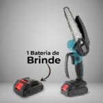 Motosserra Elétrica a Bateria + 1 Bateria Extra - SerraMax Plus Akada