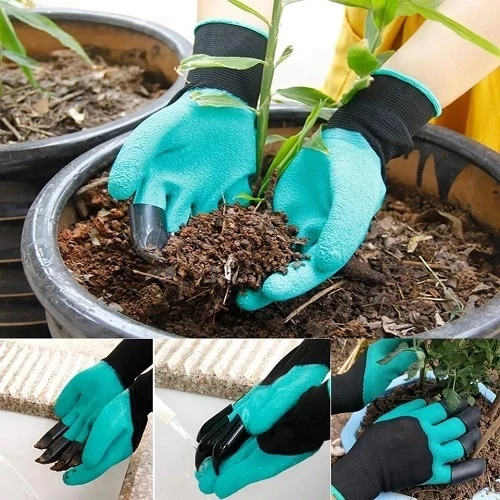 Luva Jardinagem Com Garras Segurança Cavar Plantar Para Escavação De Plantação Jardim - Imagem 2