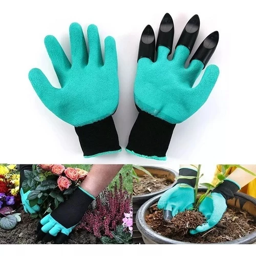 Luva Jardinagem Com Garras Segurança Cavar Plantar Para Escavação De Plantação Jardim