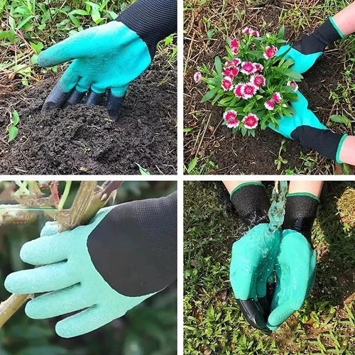 Luva Jardinagem Com Garras Segurança Cavar Plantar Para Escavação De Plantação Jardim - Imagem 6
