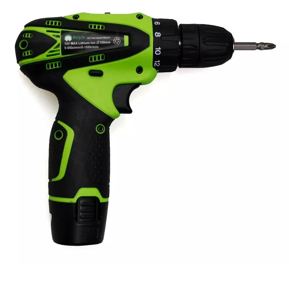Parafusadeira/Furadeira Sem Fio 2 Baterias 2 Velocidades 12v Bivolt - Imagem 2