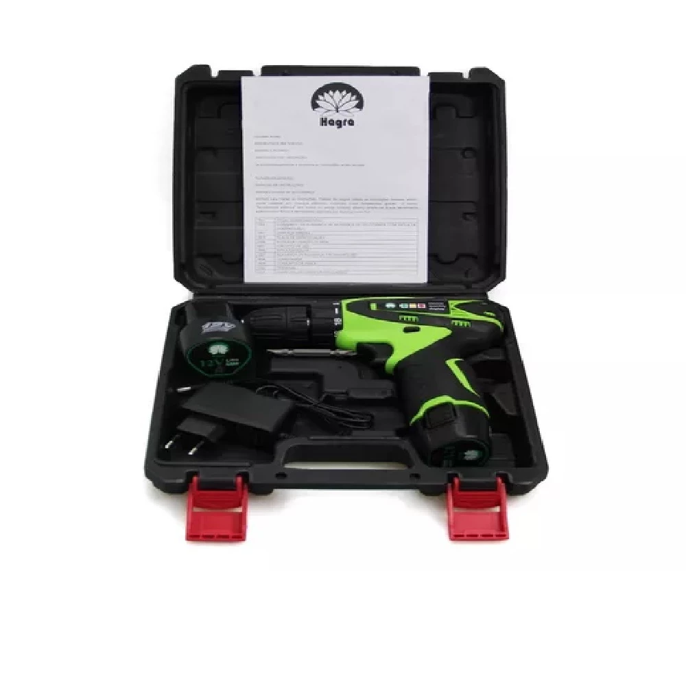 Parafusadeira/Furadeira Sem Fio 2 Baterias 2 Velocidades 12v Bivolt - Imagem 6